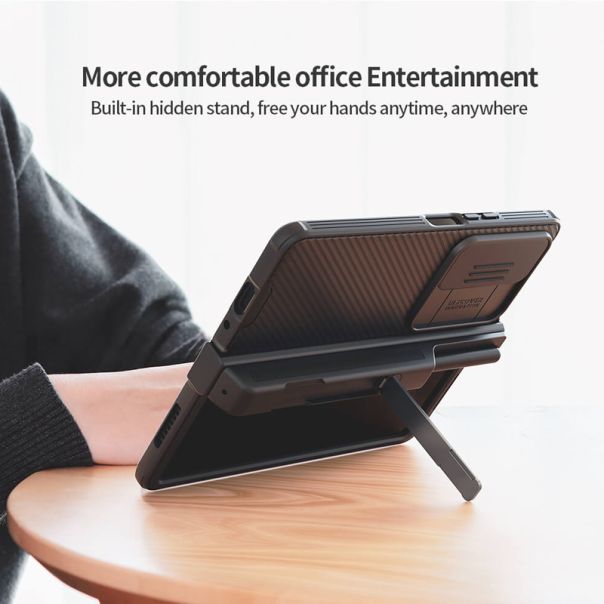 NILLKIN Maska Cam Shield Pro sa postoljem za Samsung F936B Galaxy Z Fold 4 5G, crna - F107349