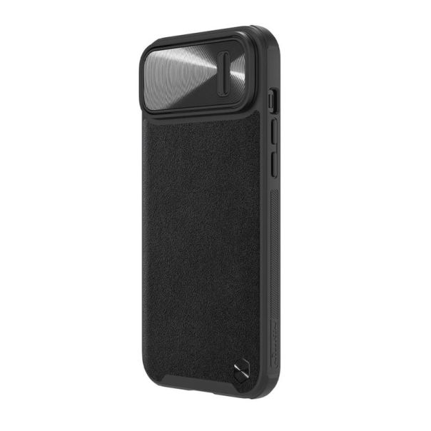 NILLKIN Maska Cam Shield Leather S za iPhone 14, crna - F109793