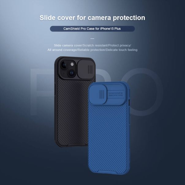 NILLKIN Maska Cam Shield Pro za iPhone 15 Plus, crna - F111586