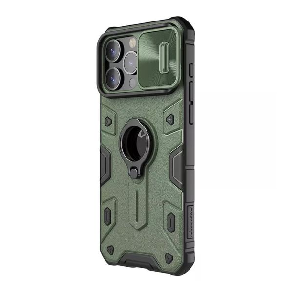 NILLKIN Maska Cam Shield Armor Pro za iPhone 15 Pro Max, zelena - F111609