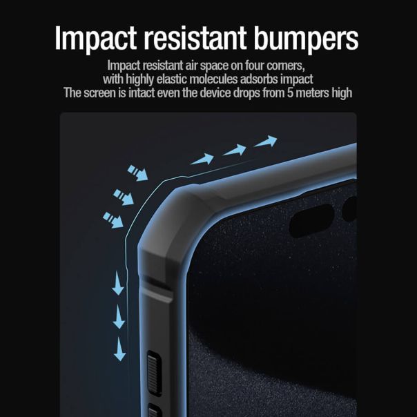 NILLKIN Maska Cam Shield Armor Pro za iPhone 15 Pro Max, zelena - F111609