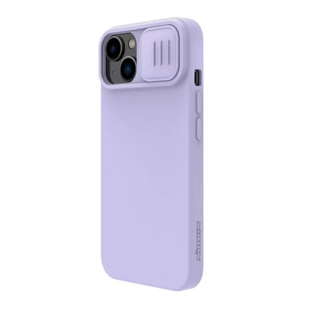 NILLKIN Maska Cam Shield Silky za iPhone 15 Plus, ljubičasta - F111632