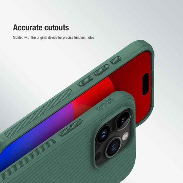 NILLKIN Maska Super Frost Pro za iPhone 15 Pro, zelena - F111691