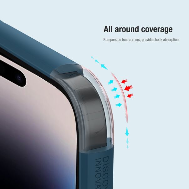 NILLKIN Maska Super Frost Pro za iPhone 15 Pro Max, plava - F111696