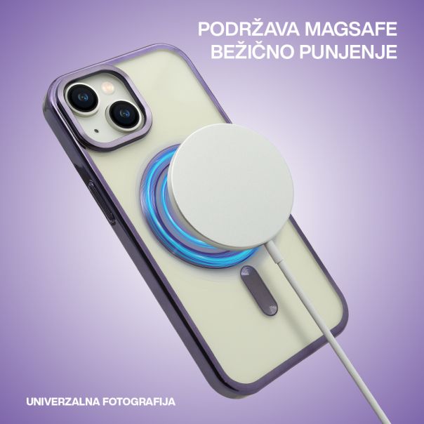 Futrola Clear Elegant Magsafe za iPhone 15 Pro, ljubičasta - F112717