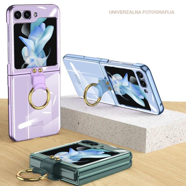 Futrola Ring Lines za Samsung F731B Galaxy Z Flip 5 5G, ljubičasta - F113201
