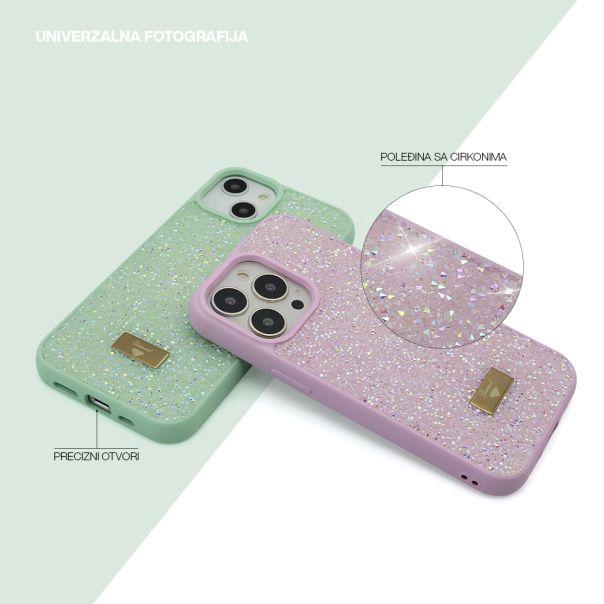 Maska DIAMOND SELECTION za iPhone 14 Pro, ljubičasta - F114925