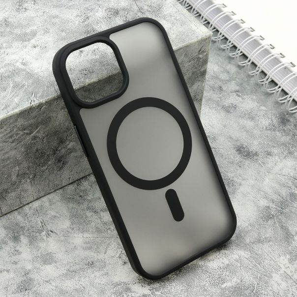 Maska Silky Magsafe Matte za iPhone 15, crna - F116327
