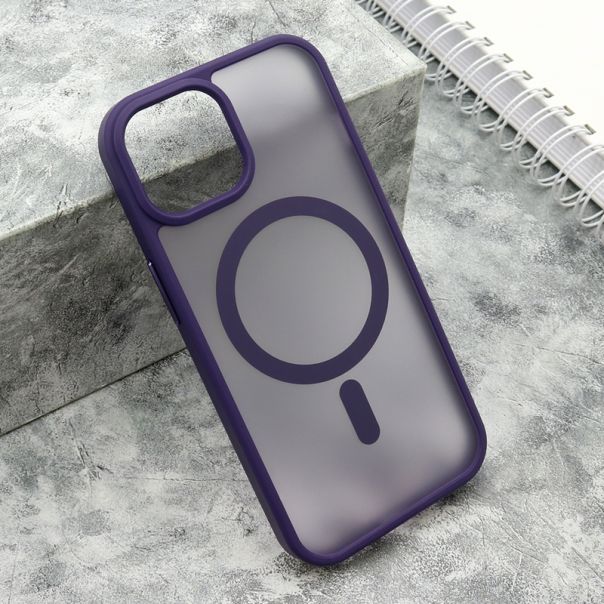 Maska Silky Magsafe Matte za iPhone 15, ljubičasta - F116330