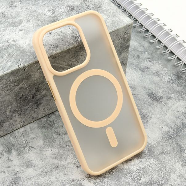 Maska Silky MagSafe Matte za iPhone 15 Pro, roze - F116332