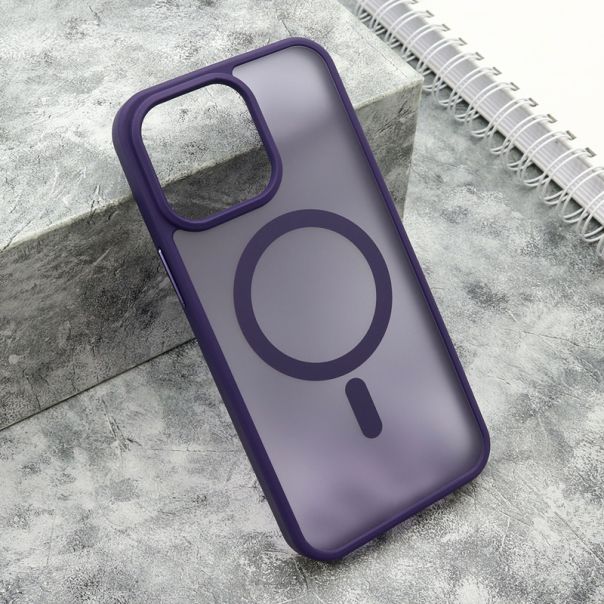 Maska Silky Magsafe Matte za iPhone 15 Pro Max, ljubičasta - F116338
