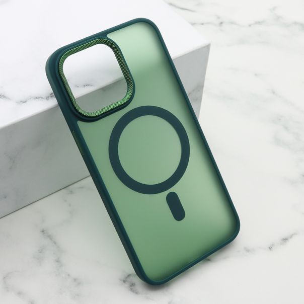 Maska Silky Magsafe za iPhone 15 Pro Max, zelena - F116369