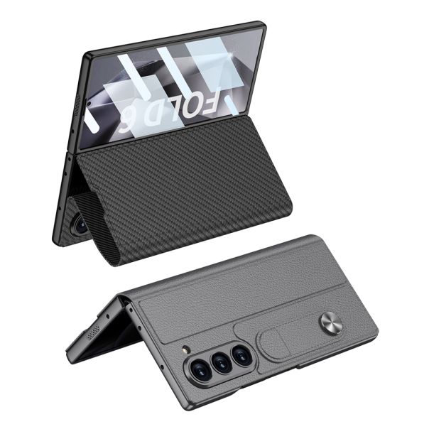 Maska Leather za Samsung F956B Galaxy Z Fold 6 5G karbon, crna - F116688