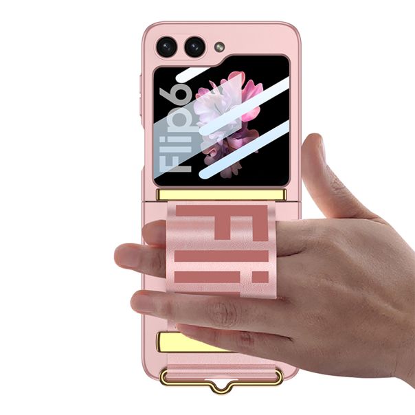 Maska za Samsung Galaxy Z Flip 6 5G/Z Flip 7 FE 5G STRAP CASE roze (GKK case) - EP2916823