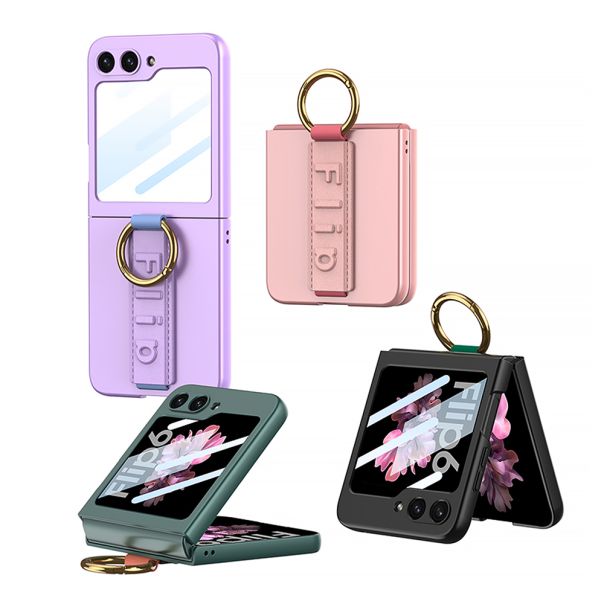 Maska za Samsung Galaxy Z Flip 6 5G/Z Flip 7 FE 5G ljubičasta (GKK case) STRAP RING CASE - EP2915879