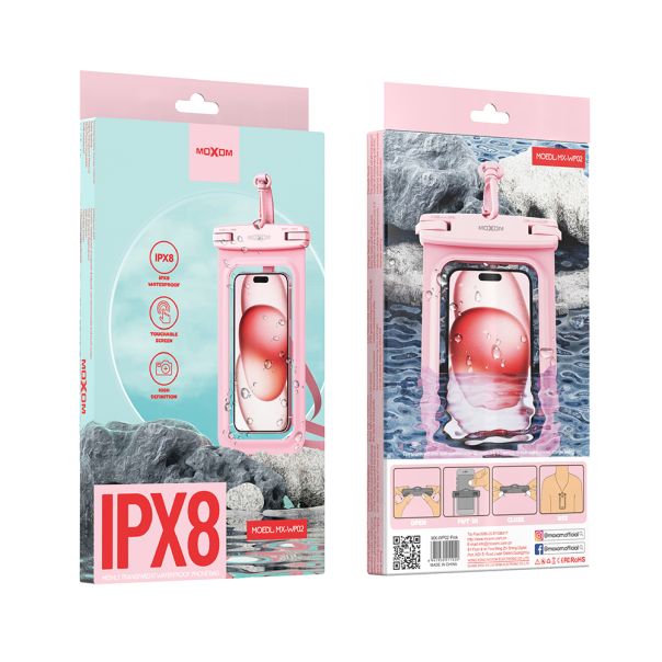 Maska vodootporna MX-WP02 7.2 inch, roza - F116784