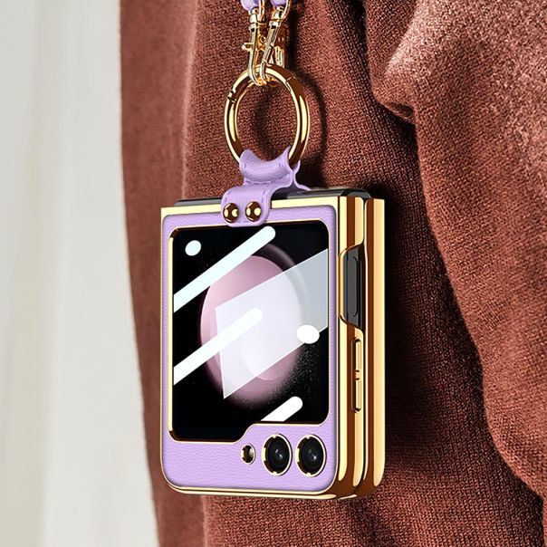 Maska za Samsung Galaxy Z Flip 6 5G/Z Flip 7 FE 5G GOLD EDGE roze (GKK case) - EP2908309