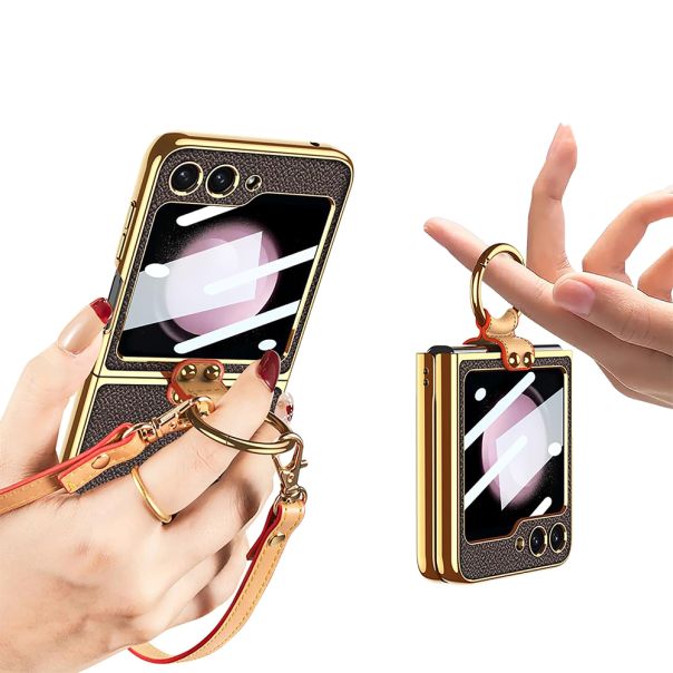 Maska za Samsung Galaxy Z Flip 6 5G/Z Flip 7 FE 5G GOLD EDGE zelena (GKK case) - EP2918948