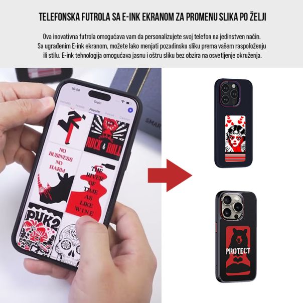 Maska SMART COVER Corning Glass za iPhone 14 Pro Max, crna - F116942