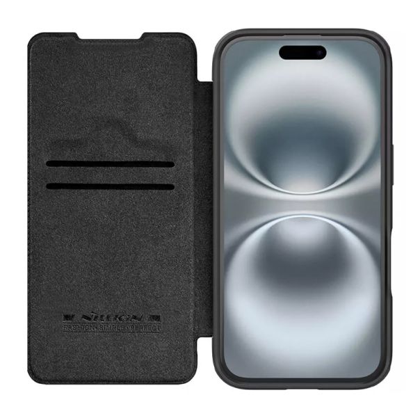 Futrola na preklop Nillkin qin Pro za iPhone 16, crna - F117117