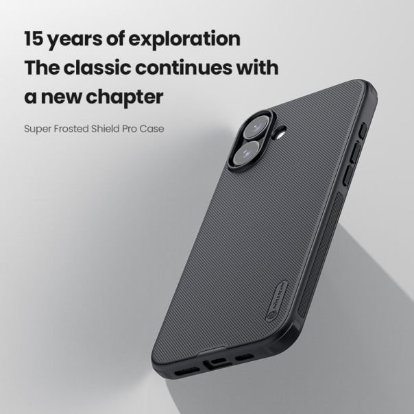 Maska Nillkin super frost Pro za iPhone 16, crna - F117128