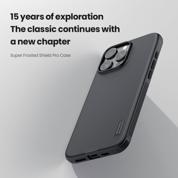 Maska za iPhone 16 Pro Max (69) NILLKIN Super Frost PRO crna - EP2921703