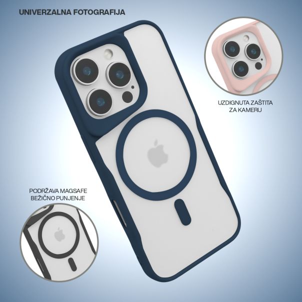 Maska Grip guard MagSafe za iPhone 15 Pro, roze - F117262