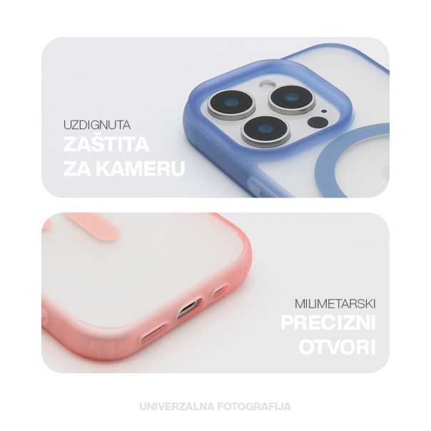 Maska BLURRY MagSafe za iPhone 15 Pro Max bela - F118155