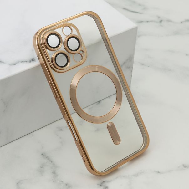 Maska CAMERA PROTECT MagSafe za iPhone 16 Pro, zlatna - F118166