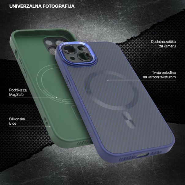 Maska za iPhone 16 Pro (63) CARBON MagSafe zlatna (small camera) - EP2914443