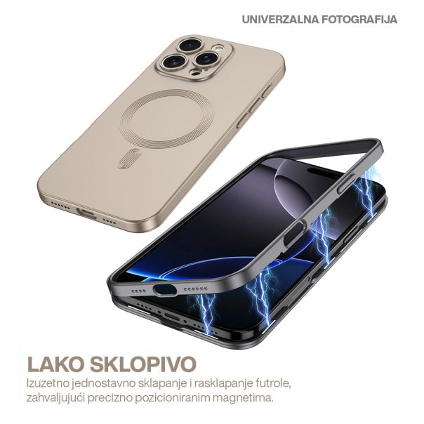 Maska 360 COLOR MagSafe za iPhone 16 Pro Max, titanijum - F118205