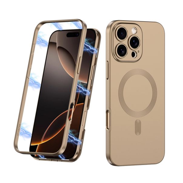 Maska 360 COLOR MagSafe za iPhone 16 Pro Max, zlatna - F118207