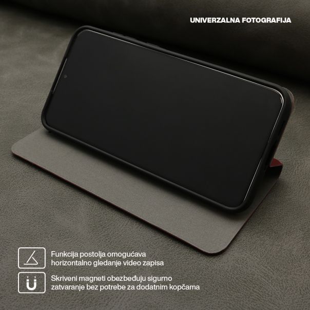 Maska BI FOLD IHAVE PRIME STYLE za Xiaomi Redmi Note 13 Pro 4G, crvena - F119121