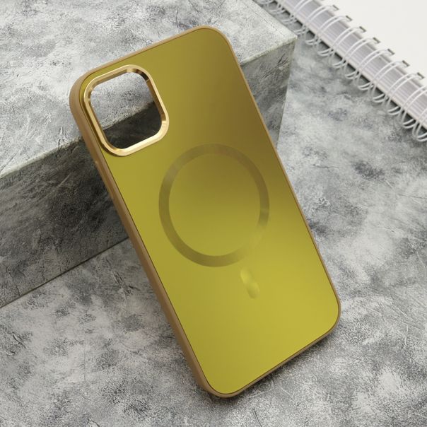 Maska COLOR METAL MagSafe za iPhone 11, zlatna - F119358