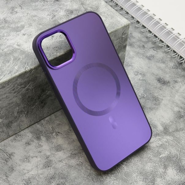 Maska COLOR METAL MagSafe za iPhone 11, ljubičasta - F119359