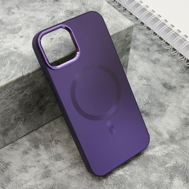 Maska COLOR METAL MagSafe za iPhone 14, ljubičasta - F119363