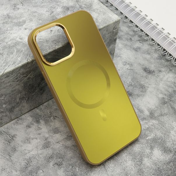 Maska COLOR METAL MagSafe za iPhone 13 Pro Max, zlatna - F119370