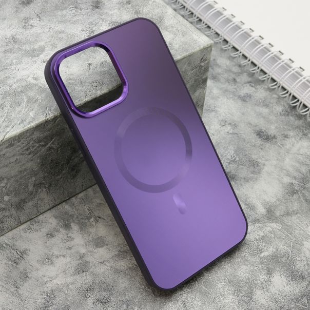 Maska COLOR METAL MagSafe za iPhone 13 Pro Max, ljubičasta - F119371