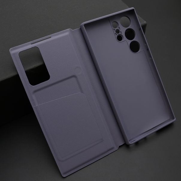 Maska za Samsung Galaxy S23 Ultra 5G ljubičasta BI FOLD Smart Window - EP2904673