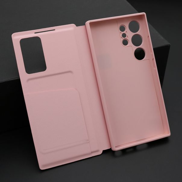 Maska za Samsung Galaxy S24 Ultra 5G BI FOLD Smart Window roze - EP2913011