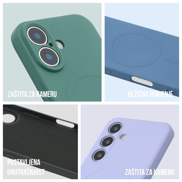 Maska VELVET TOUCH MagSafe za iPhone 15 Pro Max, crna - F119950