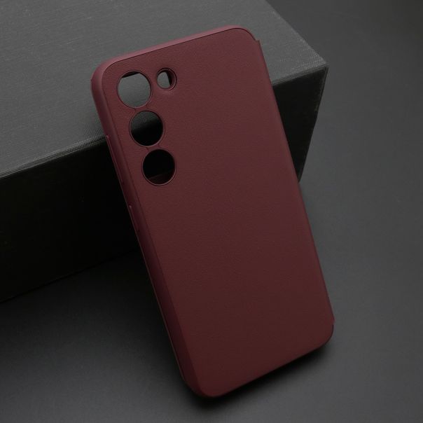 Maska BI FOLD Smart Window za Samsung S911B Galaxy S23 5G, bordo - F120301