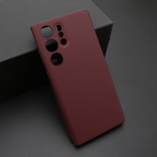 Maska BI FOLD Smart Window za Samsung S918B Galaxy S23 Ultra 5G, bordo - F120302