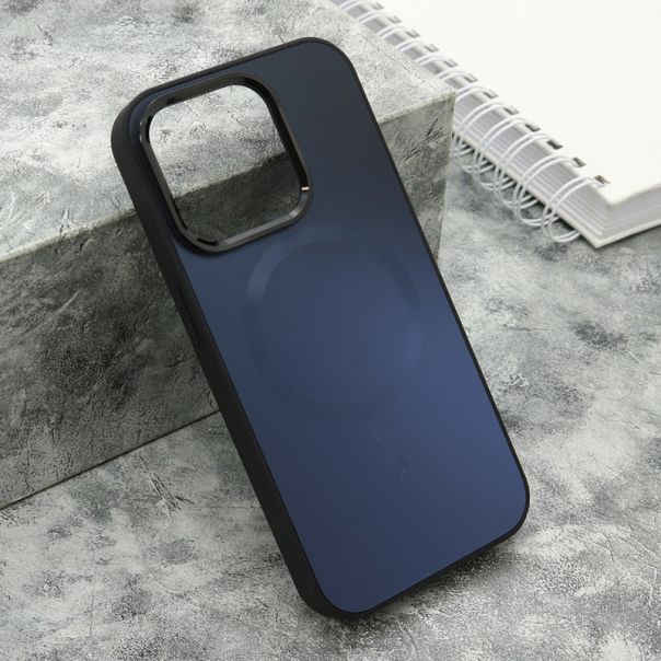 Maska COLOR METAL MagSafe za iPhone 15 Pro Max, crna - F120350