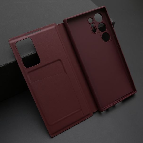 Maska BI FOLD Smart Window za Samsung S928B Galaxy S24 Ultra 5G, bordo - F120366