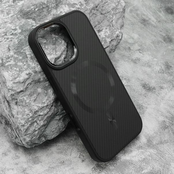 Maska CARBON MagSafe za iphone 16, crna (big camera) - F120785