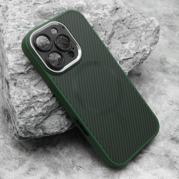 Maska CARBON MagSafe za iPhone 16 Pro, zelena - F120793