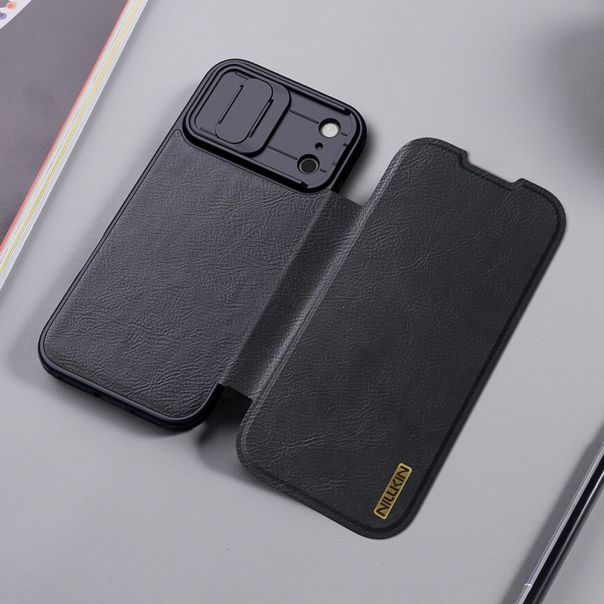 Futrola NILLKIN QIN Pro za iPhone 17 Pro Max, crna - F121383