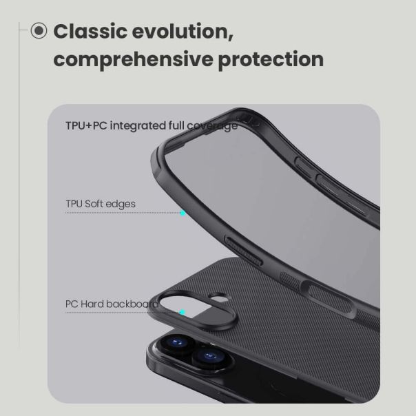 NILLKIN Maska Super Frost PRO za iPhone 17, crna - F121398