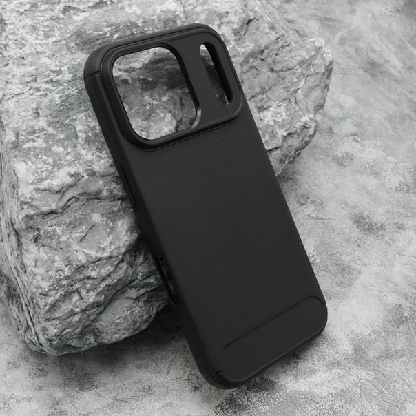 Futrola silikon BRUSHED za iPhone 17 Pro, crna - F121414